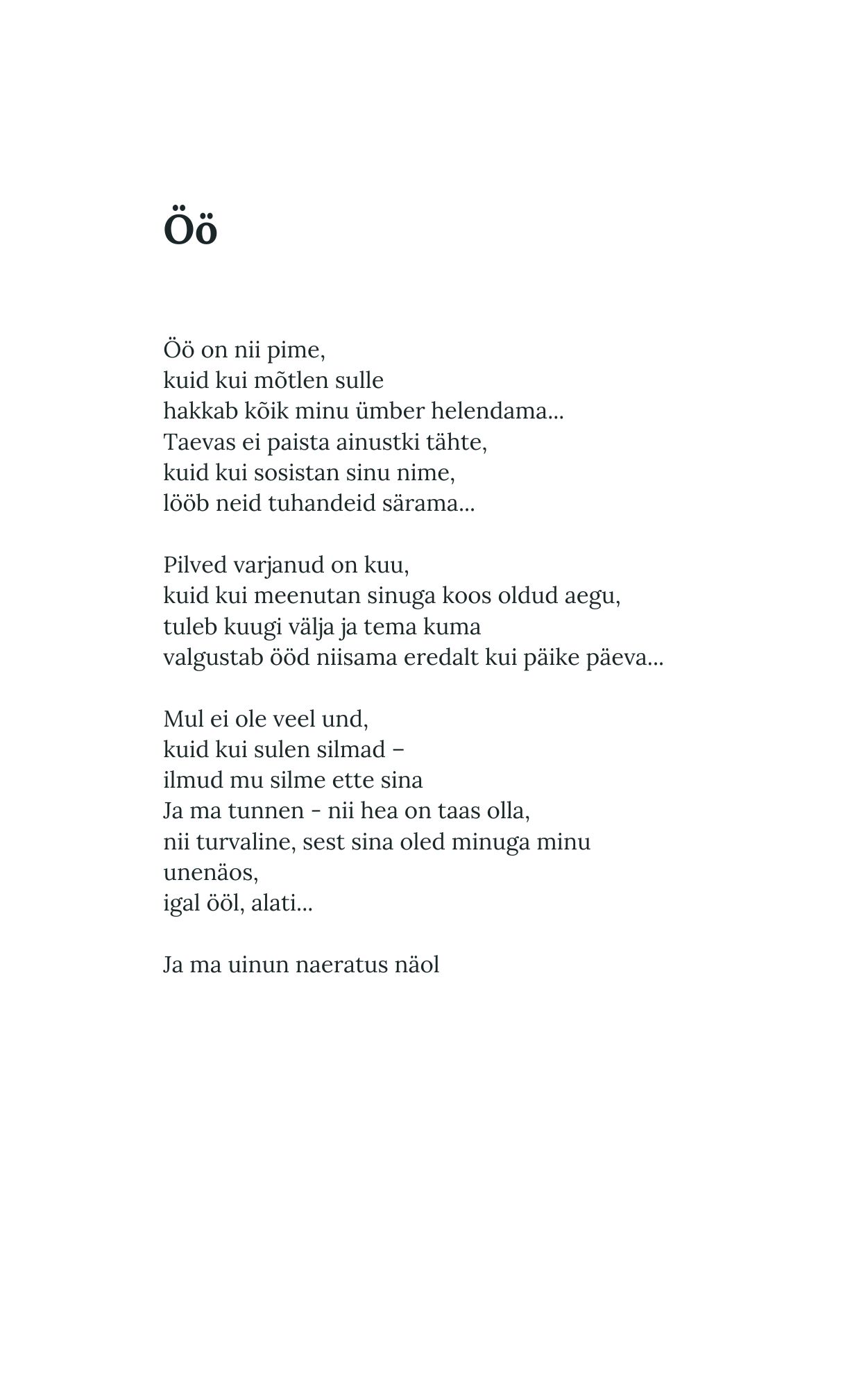 Luuleraamat "Ma võin Sind kaugelt armastada", e-raamat (PDF) - Image 7