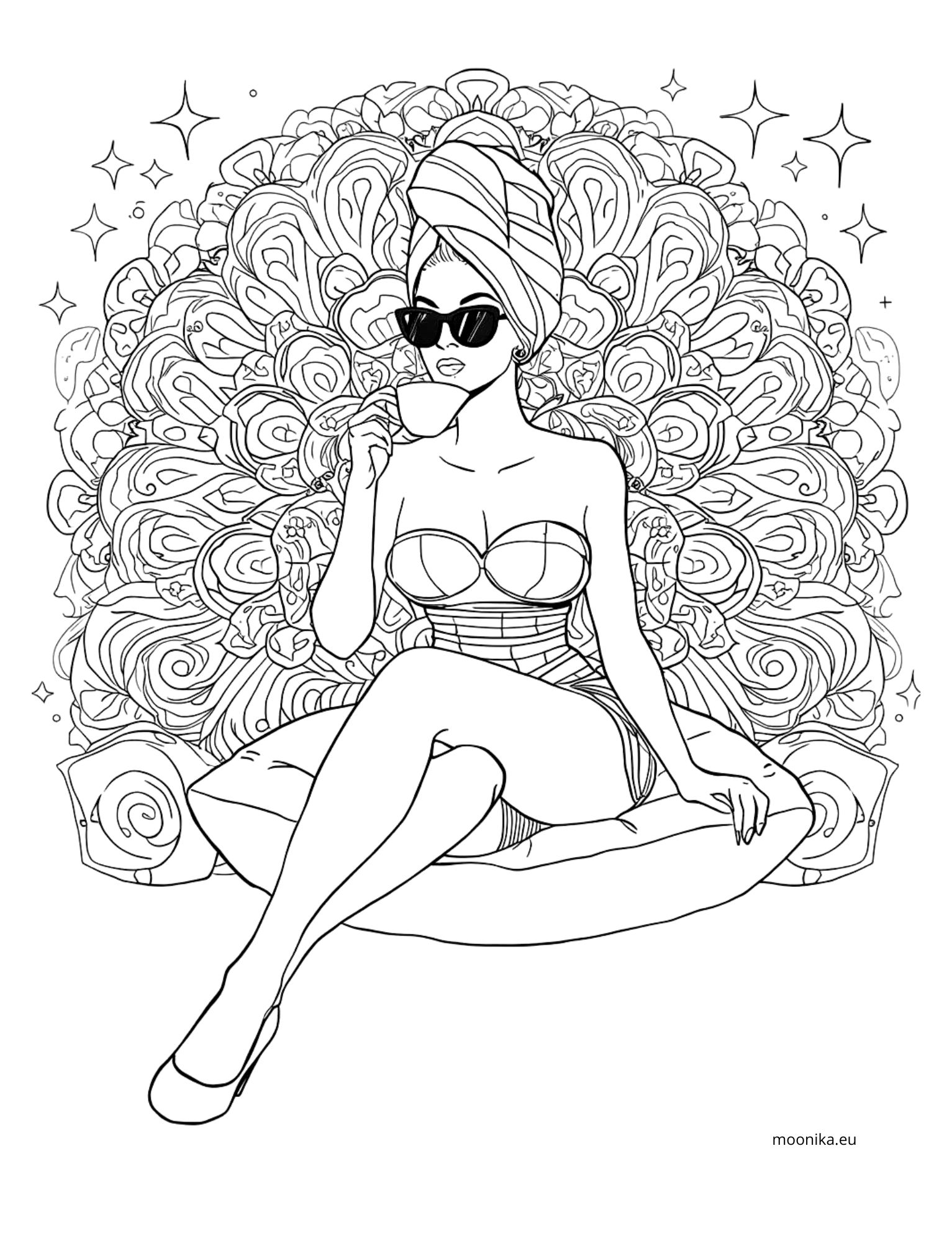 Sassy Mandala Queens - värvimisraamat lõõgastumiseks (PDF, 60 lk) - Image 4